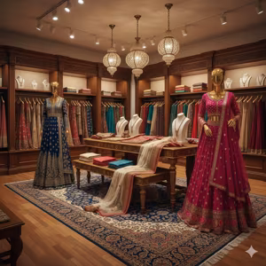 Selection of women dresses and a suit anarkali for parties