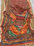 Premium Chinon Saree with Real Mirror Work