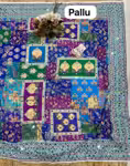 Premium Chinon Saree with Real Mirror Work