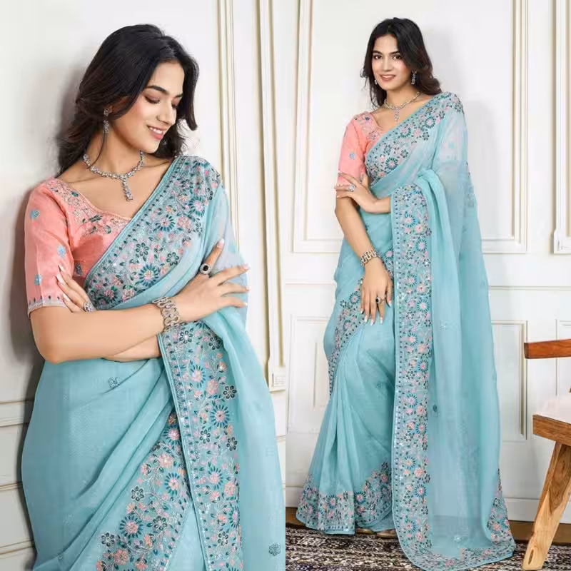Royal Saree Embroidery Design Collection
