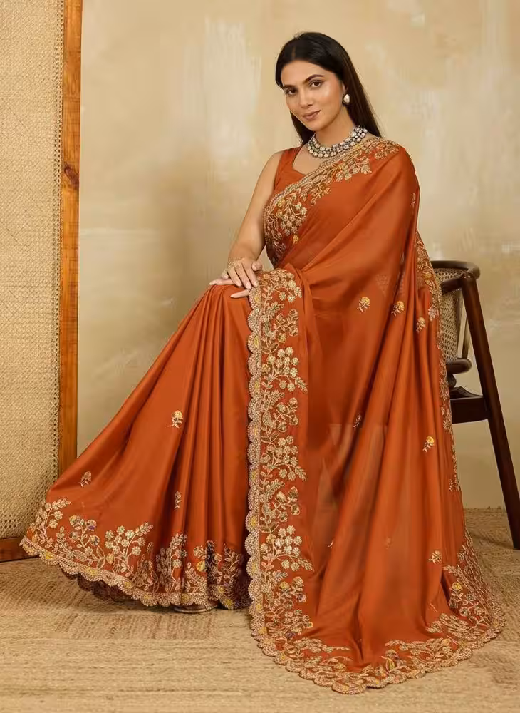 Elegant Soft Silky Saree presenting a Comfortable Slim Fit Drape