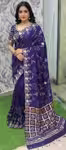 Red Wedding Silk Saree with Traditional Pitta Hand Work