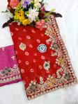 Elegant Saree in Georgette with Traditional Bandhani Print