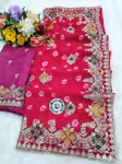 Elegant Saree in Georgette with Traditional Bandhani Print