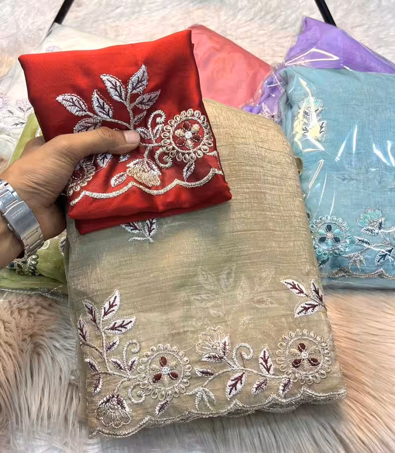 Fancy Saree Collection with Royal Multi Embroidery Art