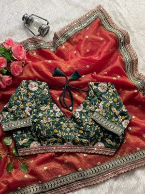 Crush Silk - Designer Party Wear Saree