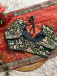 Saree with Ready Made Blouse and Royal Border Artistry