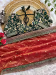 Saree with Ready Made Blouse and Royal Border Artistry