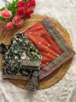 Saree with Ready Made Blouse and Royal Border Artistry