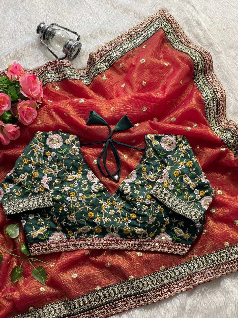 Crush Silk - Designer Party Wear Saree