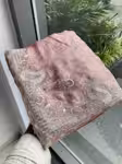 Satin Saree Material with All Over Embroidery Butta