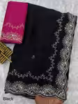 Crystal Rangoli Silk Saree with Rich Coding & Sequin Work