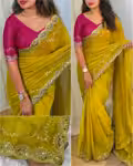 Crystal Rangoli Silk Saree with Rich Coding & Sequin Work