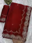 Crystal Rangoli Silk Saree with Rich Coding & Sequin Work