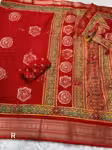 Ajrakh Printed Saree Collection in Pure Cotton Fabric