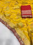 Glamorous Heavy Dola Silk Saree Party Wear with Fine Sequence Work