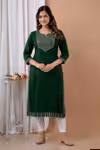 Royal Kurti with Exquisite High-Contrast Lace Edging