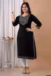 Royal Kurti with Exquisite High-Contrast Lace Edging