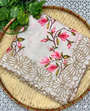 Tussar Silk - Saree with floral design