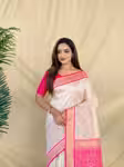 Sophisticated Off White Silk Saree with Blouse for Every Event