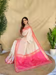 Sophisticated Off White Silk Saree with Blouse for Every Event