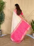 Sophisticated Off White Silk Saree with Blouse for Every Event
