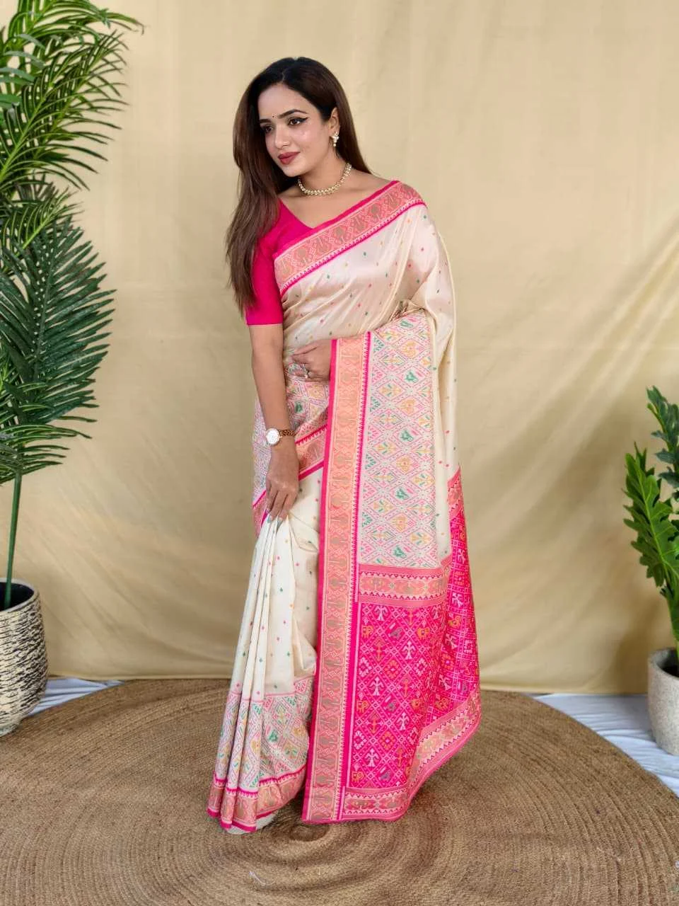 Soft Silk - with Multithread Zari Contrast Border