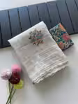 Luxury Women Chiffon Saree in Pristine Off White