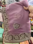 Designer Soft Silky Saree with Zarkan Stone Work