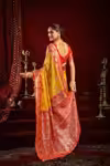 Elegant Gold Border Saree in Heavy Modal Silk