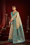Elegant Gold Border Saree in Heavy Modal Silk