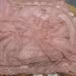 Linght pink net saree for women 