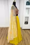 Side view of Indo Western Haldi Lehenga Set
