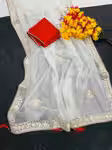 Designer zari kota saree with raw silk blouse