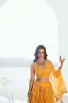 Designer yellow lehenga for haldi pre-wedding function