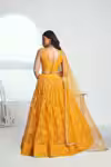 Designer yellow lehenga for haldi pre-wedding function